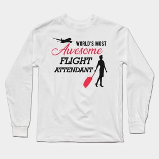 Flight Attendant - World's most awesome flight attendant Long Sleeve T-Shirt